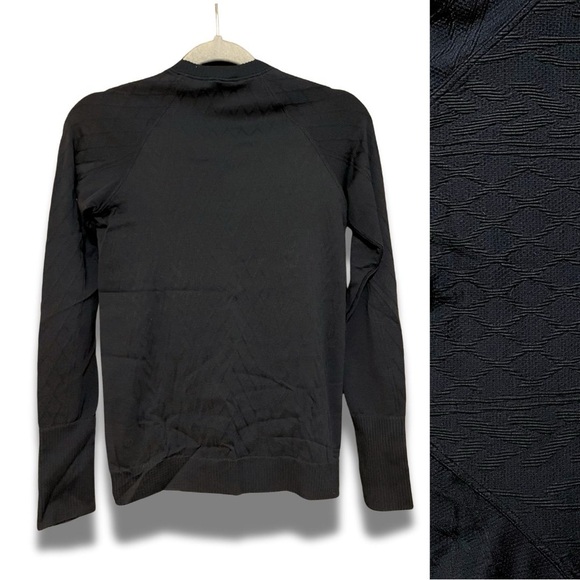Lululemon Rest Less Pullover Long-Sleeve Shirt Cable Black/Black - Size 6 - Picture 2 of 4